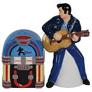 Elvis Presley with Jukebox Salt and Pepper Shaker Set